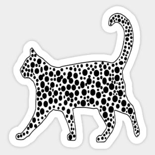 Silueta de gato con puntos Sticker